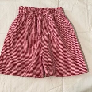 Red gingham shorts